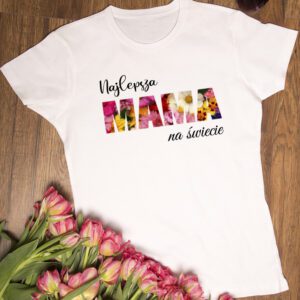 koszulka mama kwiaty