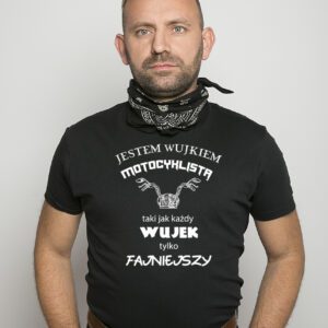 Koszulka jestem wujkiem motocyklistą.