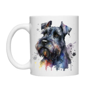 Sznaucer czarny akwarela