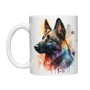 owczarek belgijski akwarela